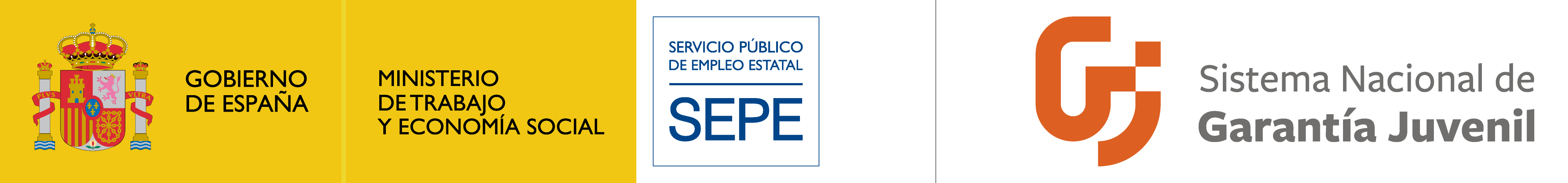 Gobierno de España · Ministerio de Trabajo y Economía Social · SEPE · Sistema Nacional de Garantía Juvenil